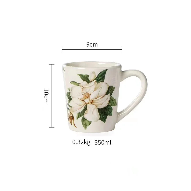 Vintage Floral Tea And Coffee Mugs with Flower Bone China Mug