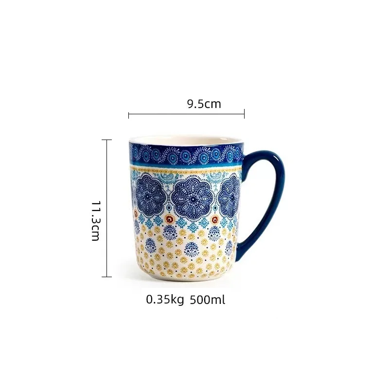 Vintage Floral Tea And Coffee Mugs with Flower Bone China Mug