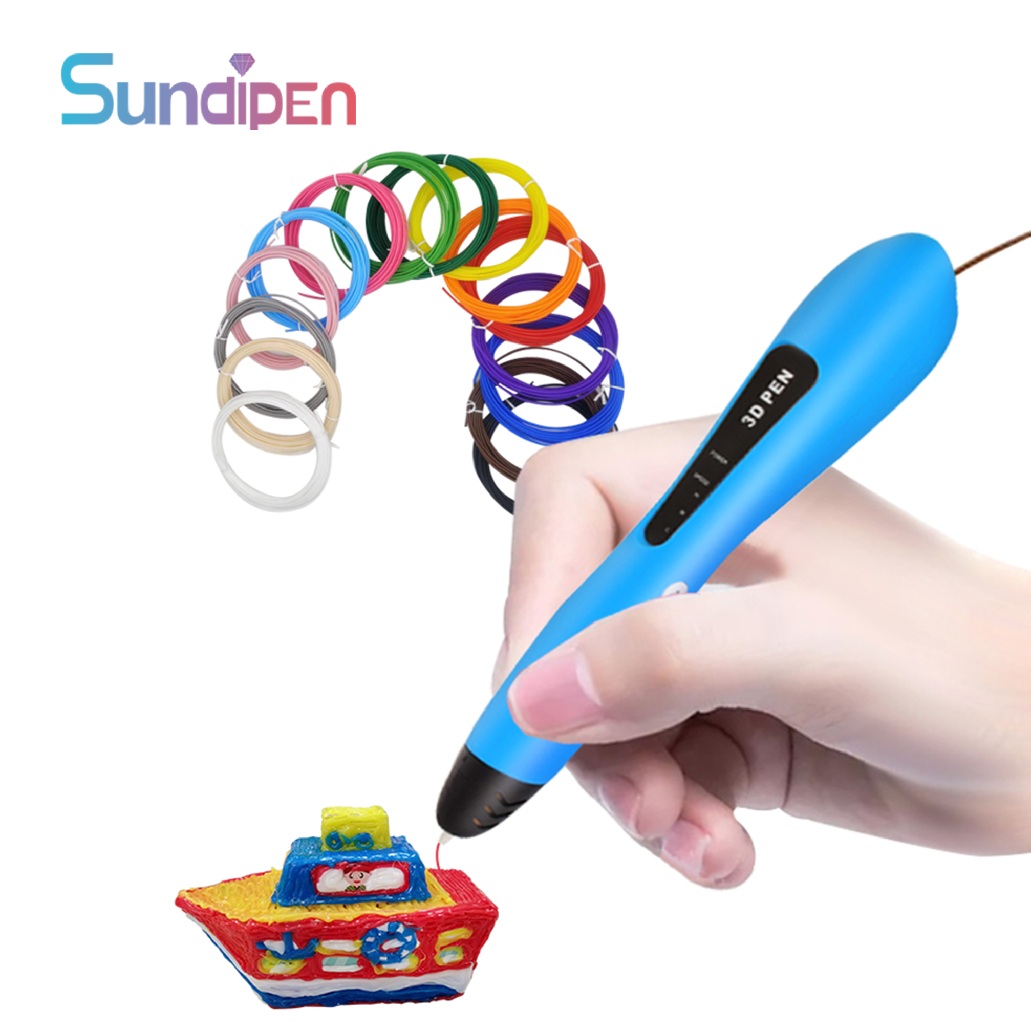 Sundi3d 3d pen wireless 3d printing pen Rechargeable lower temperature ...