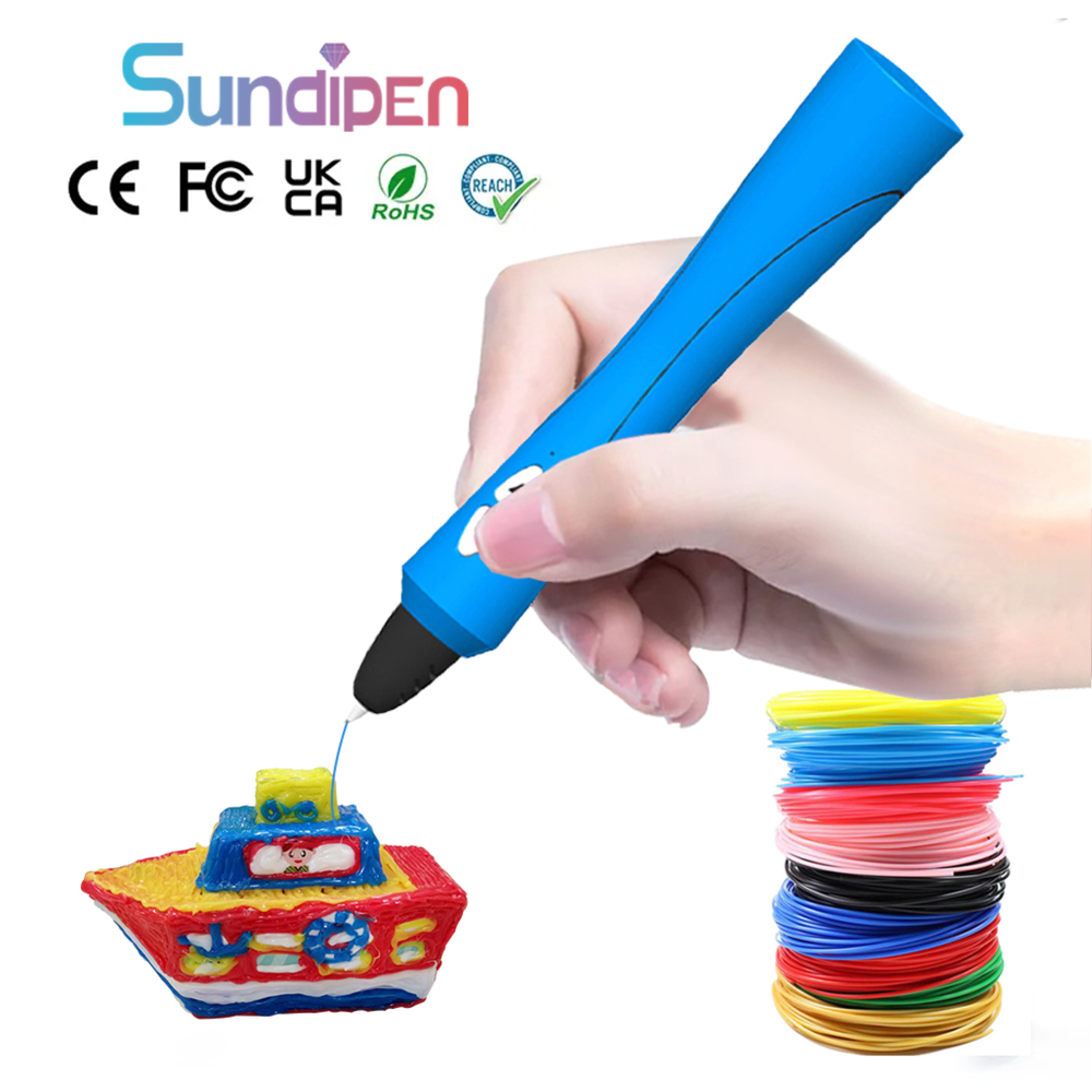 Sundi3d 3d pen lower temperature PCL filament kids gifts birthday pluma 3d stift christmas gitf 3d printing pen
