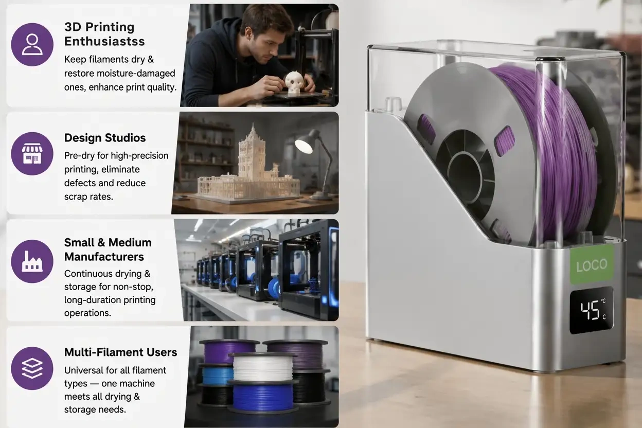 High-definition display 3D Printer Filament Dryer