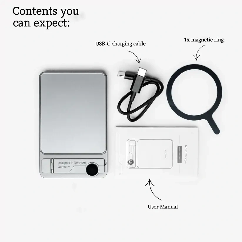 Nordcharge - magnetic power bank with overheat protection