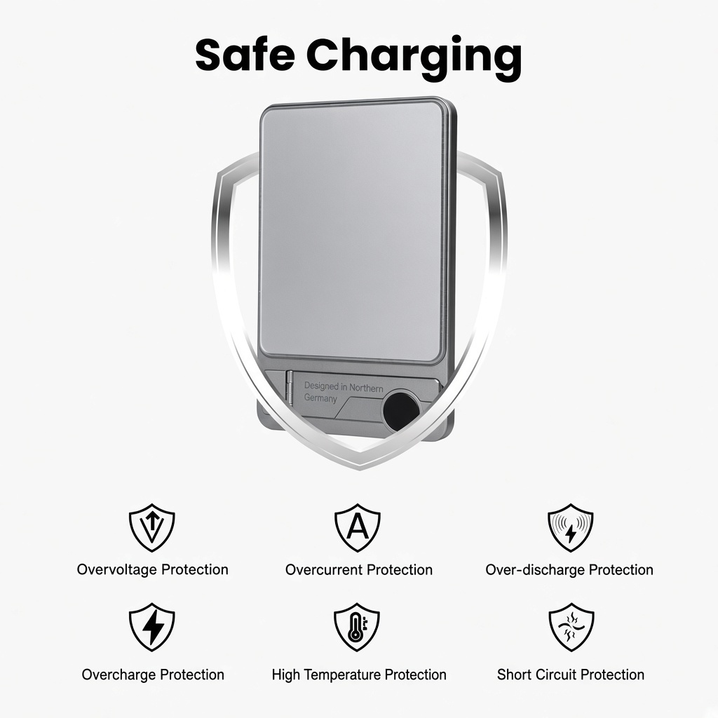 Nordcharge - magnetic power bank with overheat protection