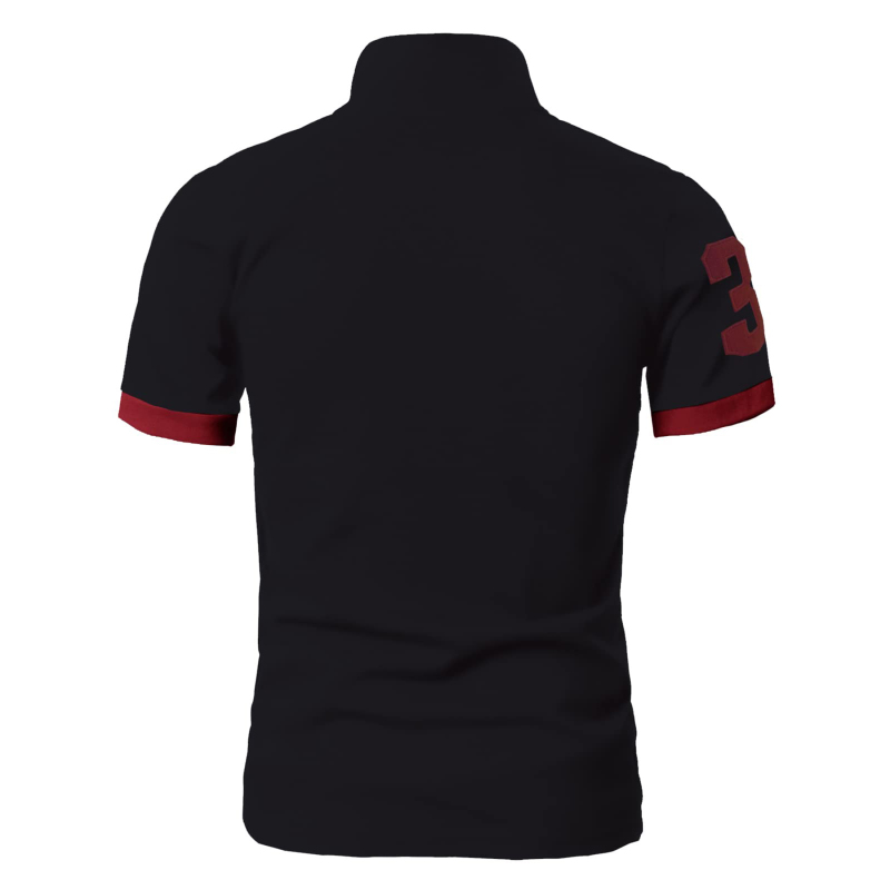 GLESTORE Mens Polo Shirts Short Sleeve Shirts for Male