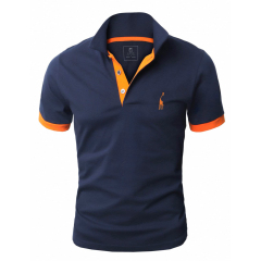 GLESTORE Mens Polo Shirts Short Sleeve Shirts for Male