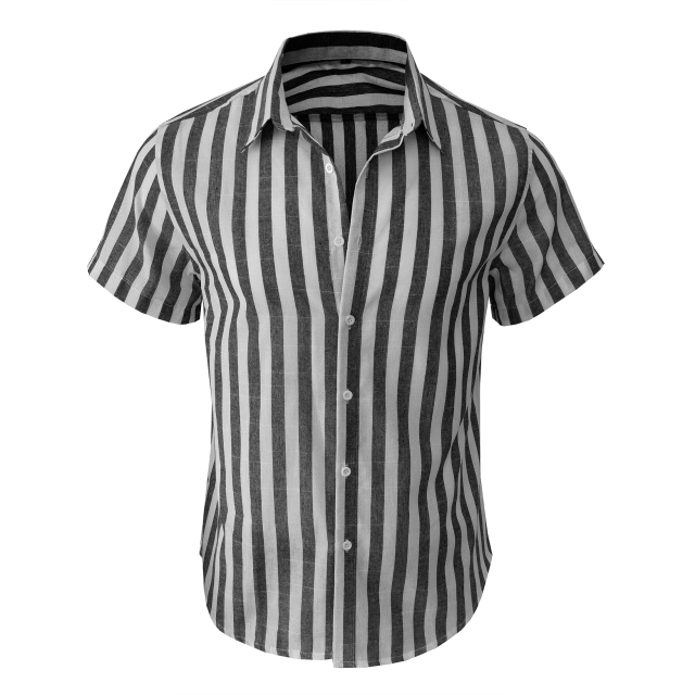 GLESTORE Mens Shirts Casual Short Sleeve Button Down Shirts for Male