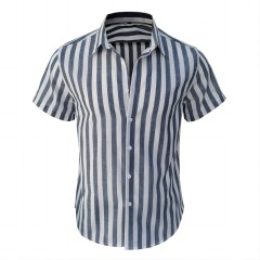GLESTORE Mens Shirts Casual Short Sleeve Button Down Shirts for Male
