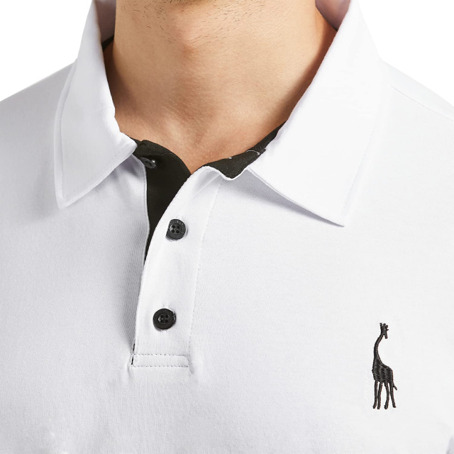 GLESTORE Mens Polo Shirts Short Sleeve Shirts for Male