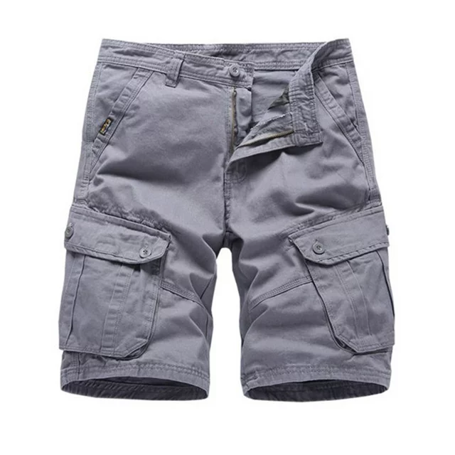 GLESTORE Men's Shorts Mid Waist Straight 5 Points Male