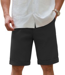 Mens Casual Shorts Drawstring Shorts Men Elastic Waist Shorts with Pockets Summer