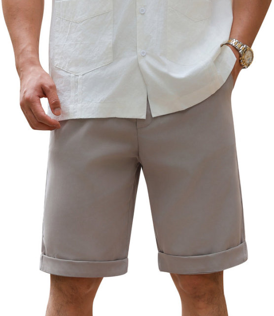 Mens Casual Shorts Drawstring Shorts Men Elastic Waist Shorts with Pockets Summer