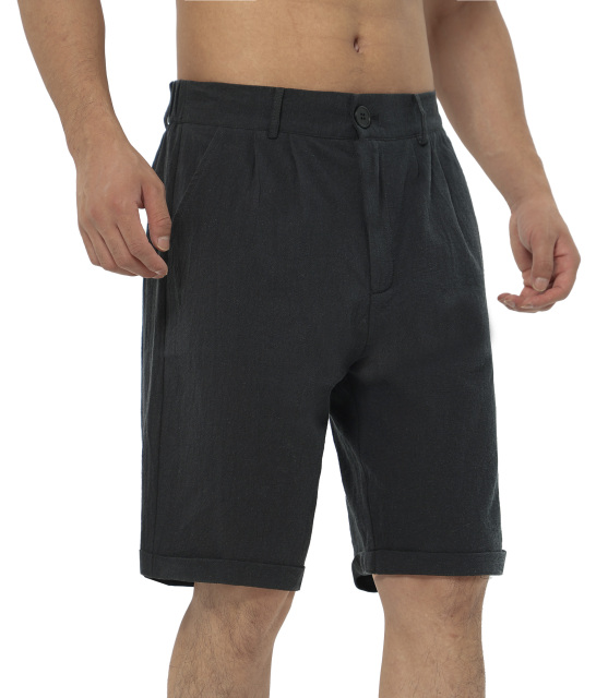 Mens Summer Shorts Linen Shorts Men Casual Shorts with Pocket
