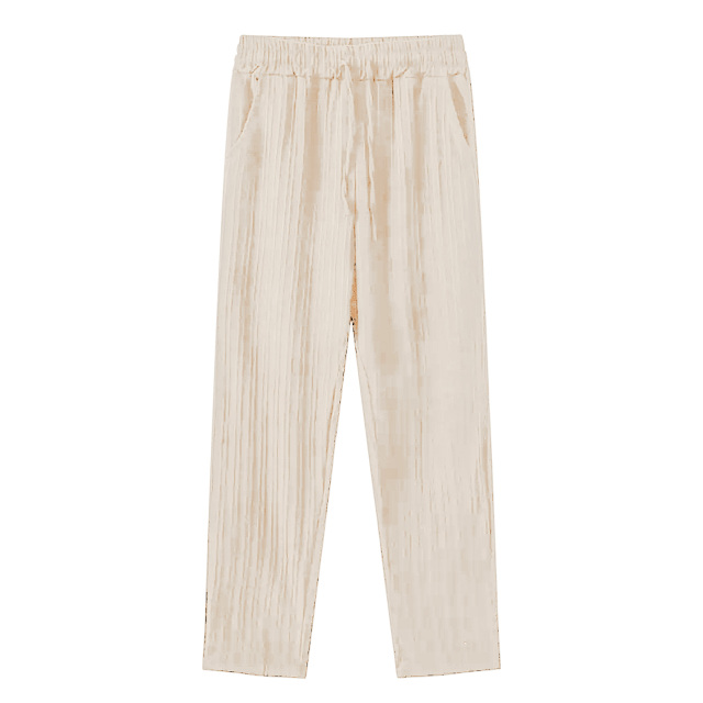 Mens Elastic Waist Pants Mens Lounge Pants with Pockets Drawstring Pants Summer Casual