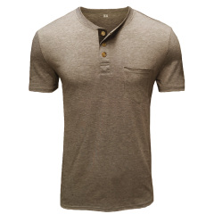 Mens Short Sleeve Shirts Henley Shirts for Men Pocket Tee Shirts Summer Casual