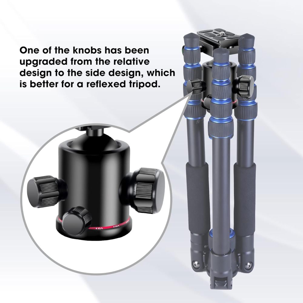 Ball Head Manbily Tripod Head Metal Aluminum Body 360° Panoramic Monopod Head with Extra Arca Swiss Quick Release Plate, Load up to 17.6lbs/8kg,Camera Head for DSLR, Camcorder, Slider (Red)