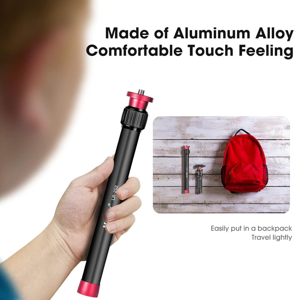 Manbily Gimbal Extension Pole Aluminium Tripod Centre Column Extension Rod 1/4" Thread 2 Section Tube for DJI OSMO Mobile 2 Zhiyun Smooth 4/Q Monopod DSLR Camera Phone Photo Selfies Video Vlog