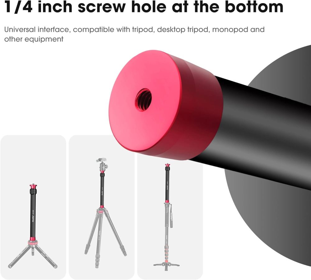 Manbily Gimbal Extension Pole Aluminium Tripod Centre Column Extension Rod 1/4" Thread 2 Section Tube for DJI OSMO Mobile 2 Zhiyun Smooth 4/Q Monopod DSLR Camera Phone Photo Selfies Video Vlog