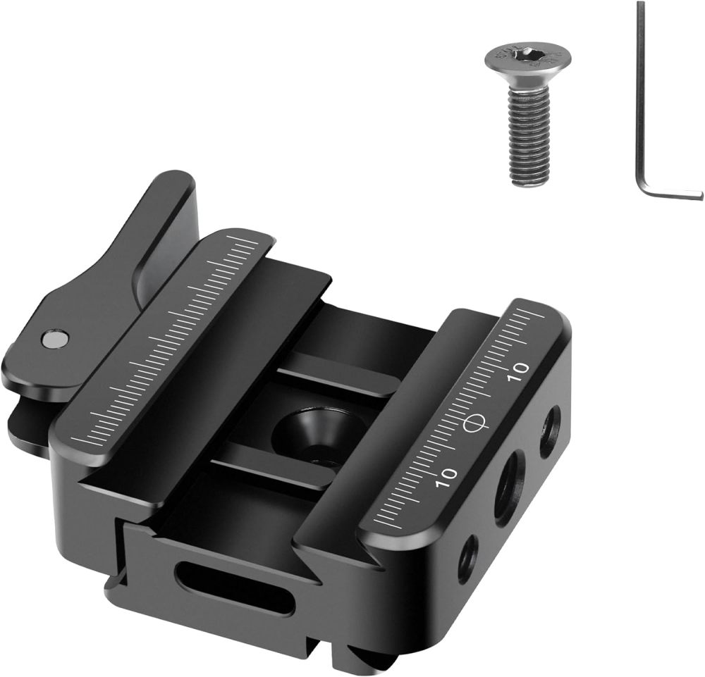 Manbily Picatinny Arca Swiss Plate, Adapter for Arca Swiss Compatible Tripod Mount Ball Head Quick Release Plate Clamp (PA-02)