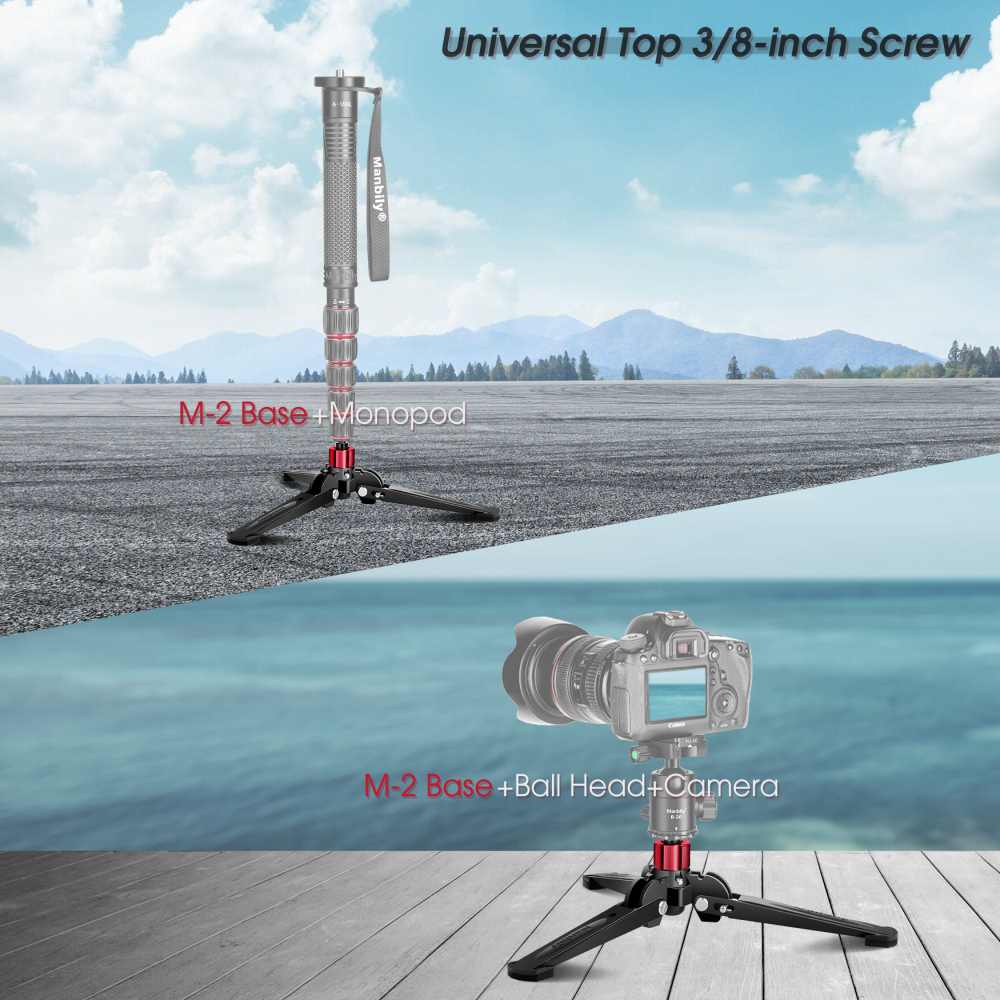Manbily (M-2) Mini Tripod Base for Monopod