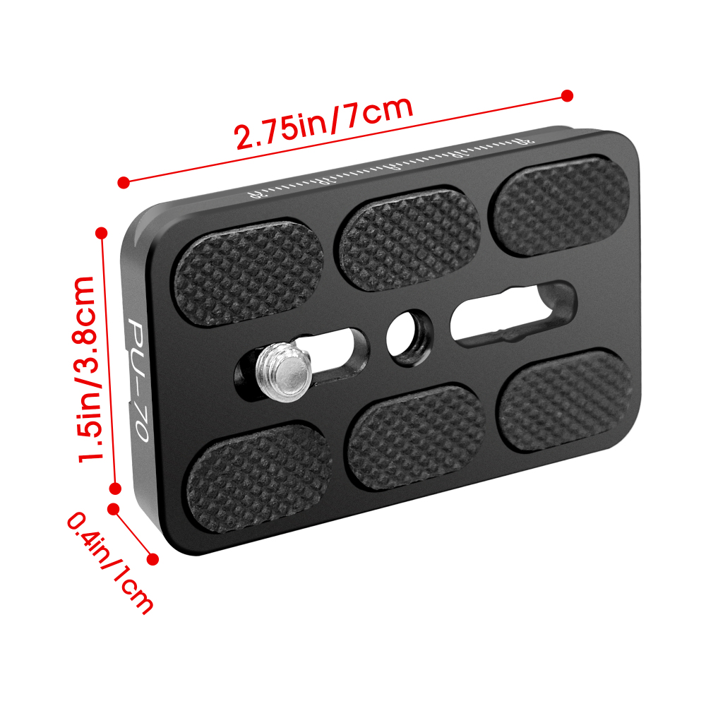 Manbily Tripod Head Quick Release Plates 1PCS for Ball Head, (70mm*38mm*10mm) Tripod Adapter Mount Arca-Swiss PU-70