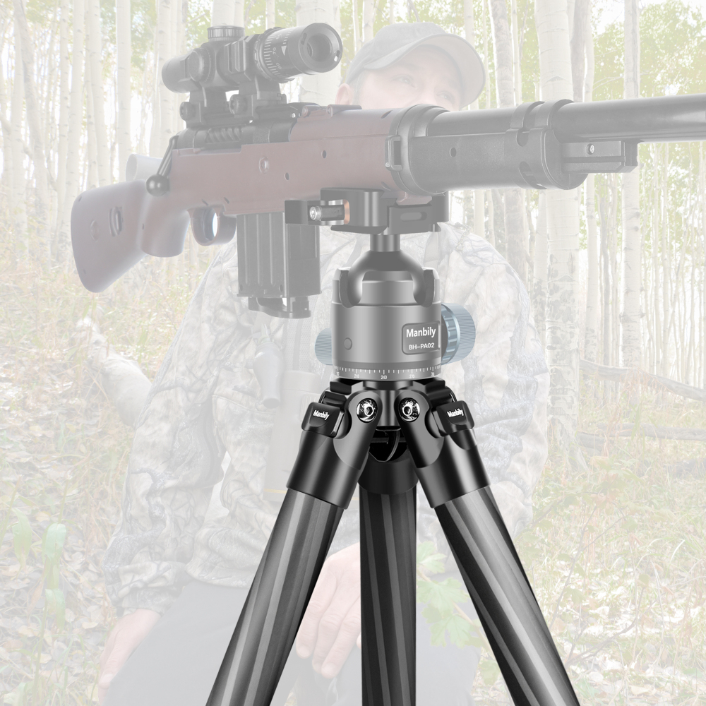 Manbily WZ-324 Carbon Fiber Tripod, 32mm Tube, Max. Load 44lbs/20kg