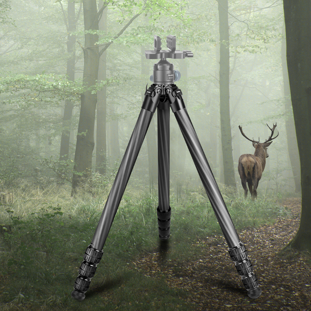Manbily WZ-324 Carbon Fiber Tripod, 32mm Tube, Max. Load 44lbs/20kg