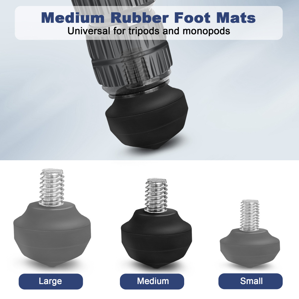 Manbily 3 PCS Rubber Foot Pads for Tripod & Monopod 3/8 inch Screw Universal Size (1.3in* 1.3in)