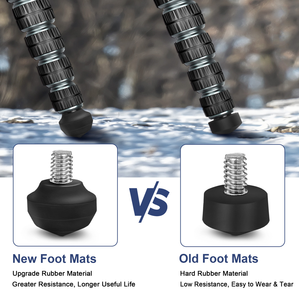 Manbily 3 PCS Rubber Foot Pads for Tripod & Monopod 3/8 inch Screw Universal Size (1.3in* 1.3in)