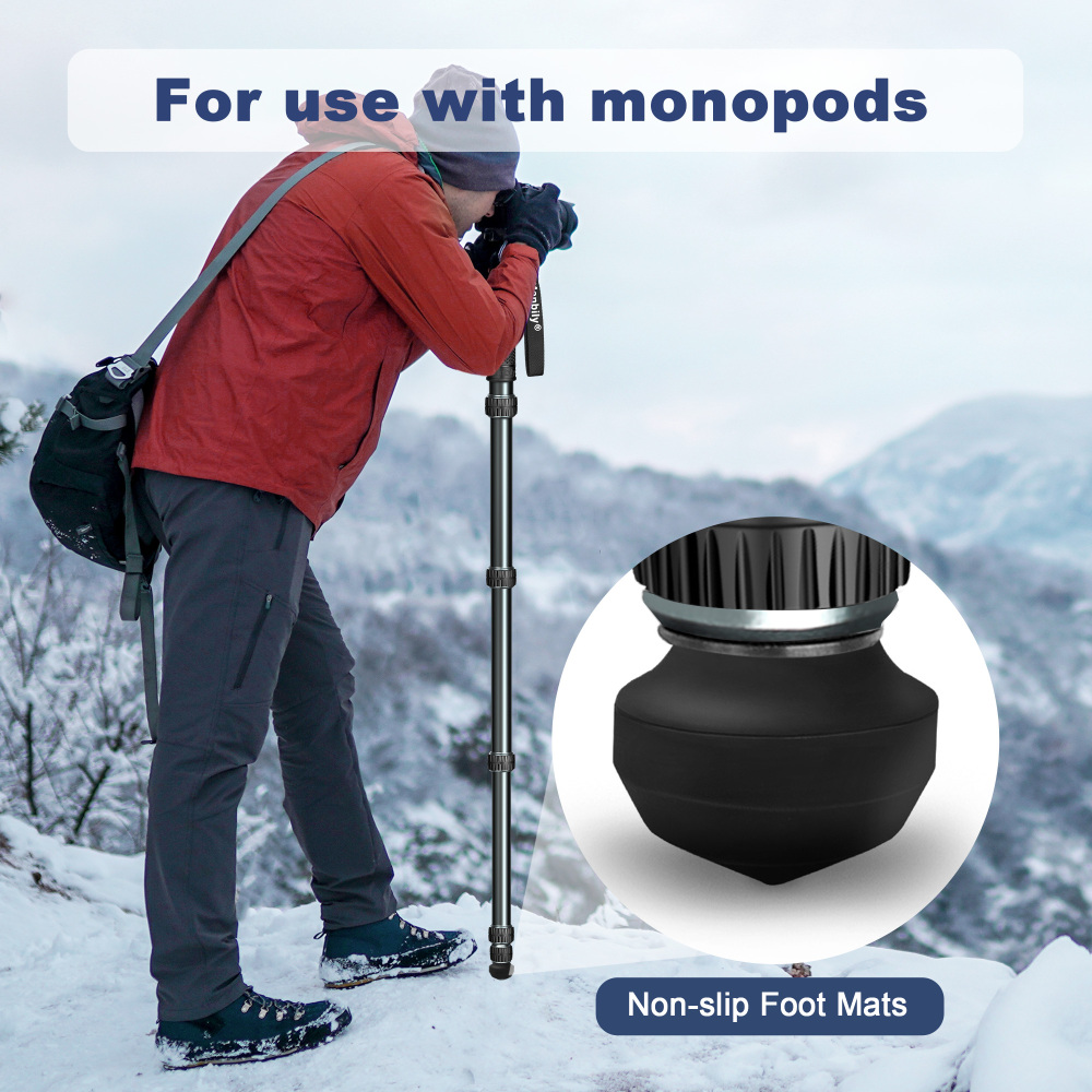 Manbily 3 PCS Rubber Foot Pads for Tripod & Monopod 3/8 inch Screw Universal Size (1.3in* 1.3in)
