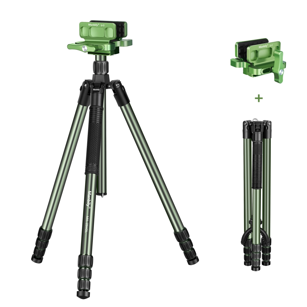 Manbily Shooting Tripod with Saddle Mount Set for Hunting (U-3)+(