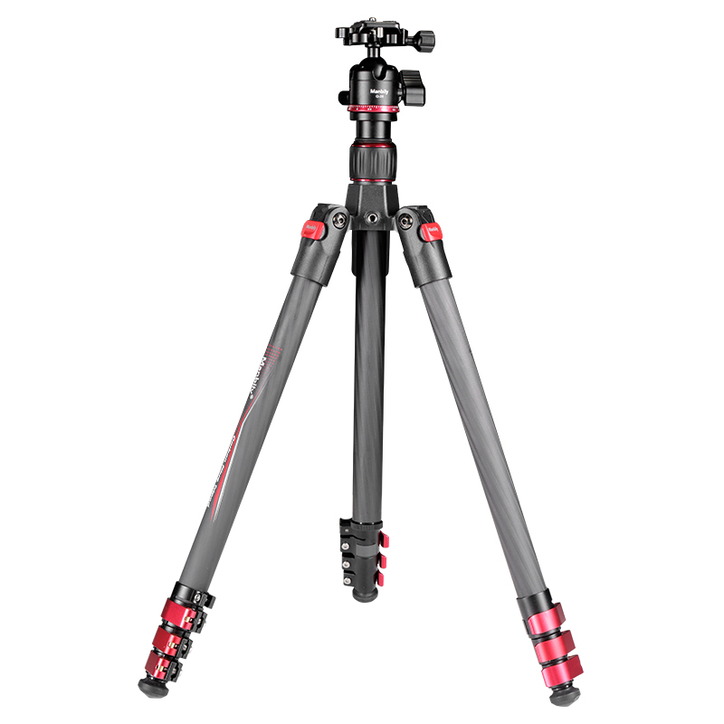 Manbily Camera Carbon fiber Travel Lightweight Tripod PH-20 with Ball Head, Quick Deploy Design with Metal Buckle
