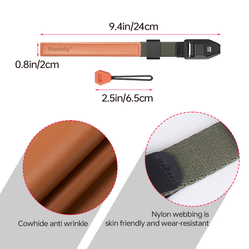 Manbily Quick Release Camera Wrist Strap for Photographers with Safer Connector SK-10