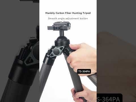 Manbily TS-364U3 Carbon Fiber Hunting Tripod with saddle clamp, 36mm Tube, 44mm Diameter Ball, Max Load 44 lbs/20k