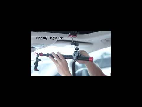 Manbily SC-115, 4.6''Camera Suction Cup Mount, Pump Vacuum Mount with Hot Shoe &  1/4'' 3/8'' Thread Holes, Compatible with Action Cameras,DJI,Osmo Action,Pocket, Camera car mounts