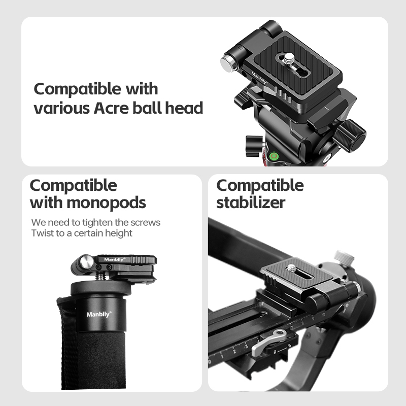 Manbily L Bracket  38mm Vertical Horizontal Switching Tripod Quick Release Plate for Camera