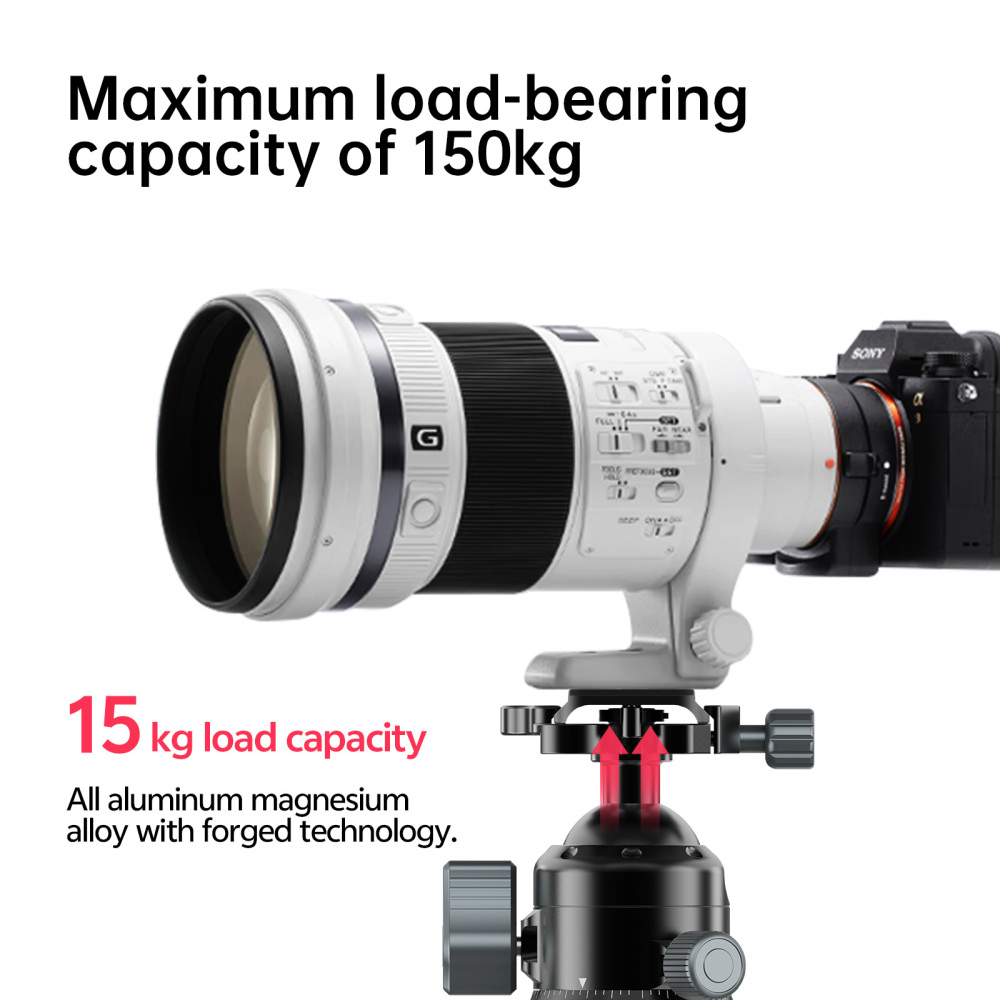 Manbily Q-36 36mm Low Profile Tripod Ball Head with 360° Rotating Mark, 33.07 lbs/15KG  Max Load,
