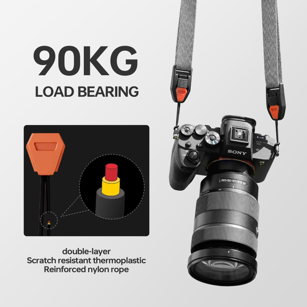 Manbily SK-11 Camera Magnetic Shoulder Strap for Photography,  Adjustable Nylon Neck strap, Compatible with Quick Release Plates