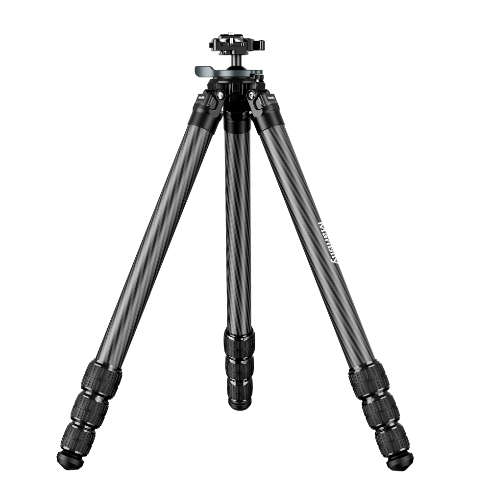 Manbily QM-364PA Carbon Fiber Hunting Tripod, Lever Lock Design, 38mm Integrated Ball Head, 36mm Max Tube, Picatinny to Arca Swiss Adapters, Max Load 44lbs