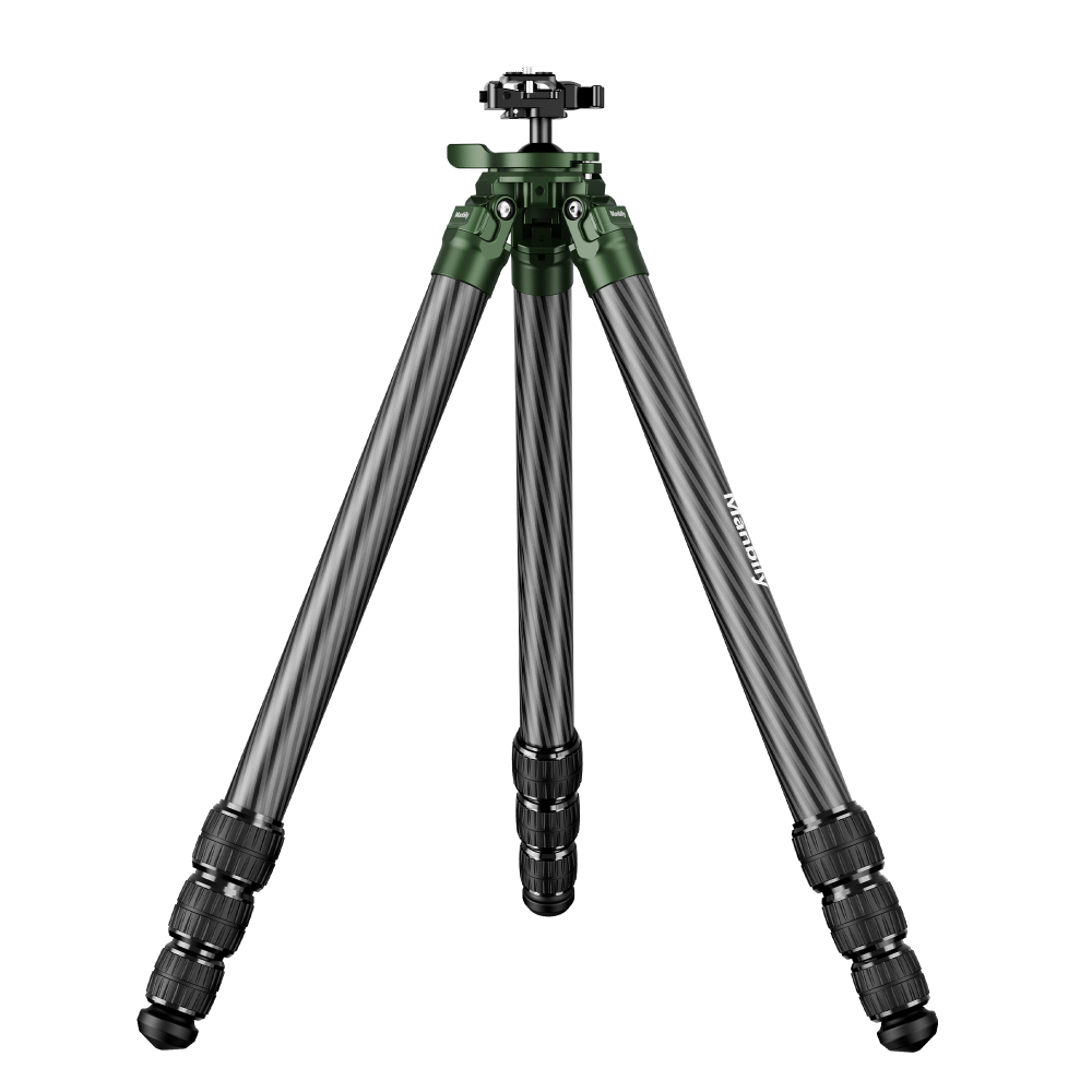 Manbily QM-364PA Carbon Fiber Hunting Tripod, Lever Lock Design, 38mm Integrated Ball Head, 36mm Max Tube, Picatinny to Arca Swiss Adapters, Max Load 44lbs