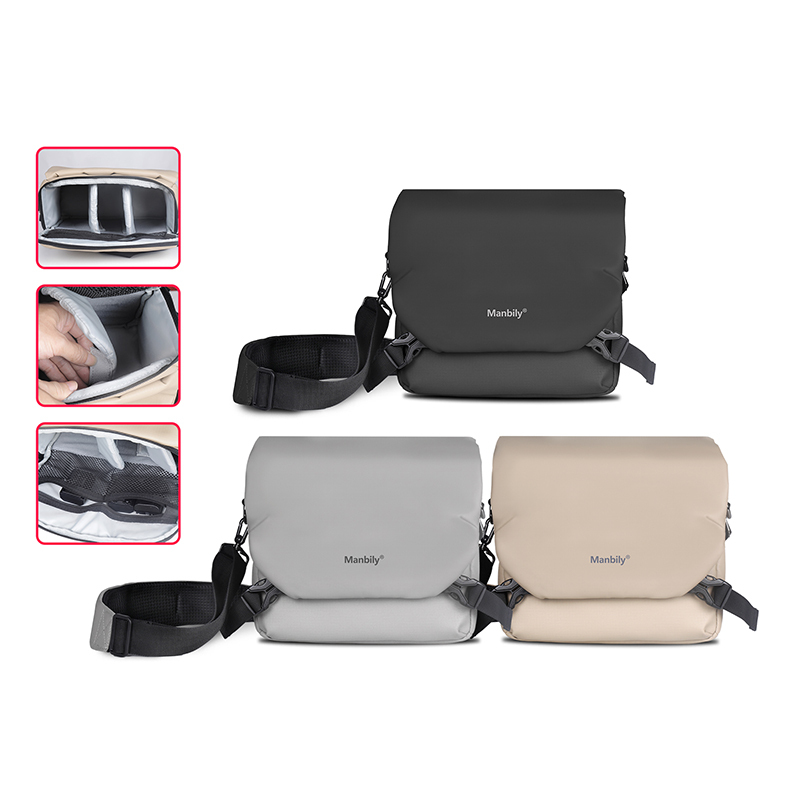 Manbily Camera Shoulder bags Waterproof Crossbody Outdoor Travel Adjustable Storage Bag For Sony Canon Nikon Camera Lenses