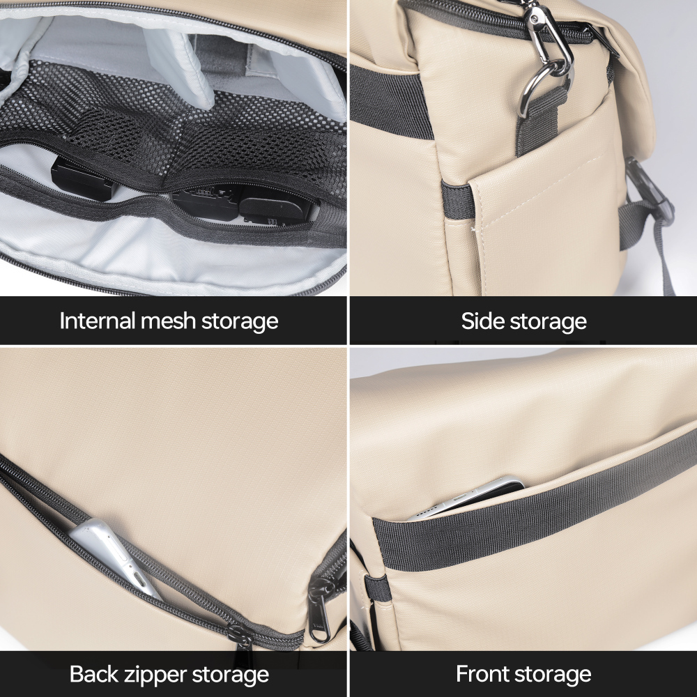 Manbily Camera Shoulder bags Waterproof Crossbody Outdoor Travel Adjustable Storage Bag For Sony Canon Nikon Camera Lenses
