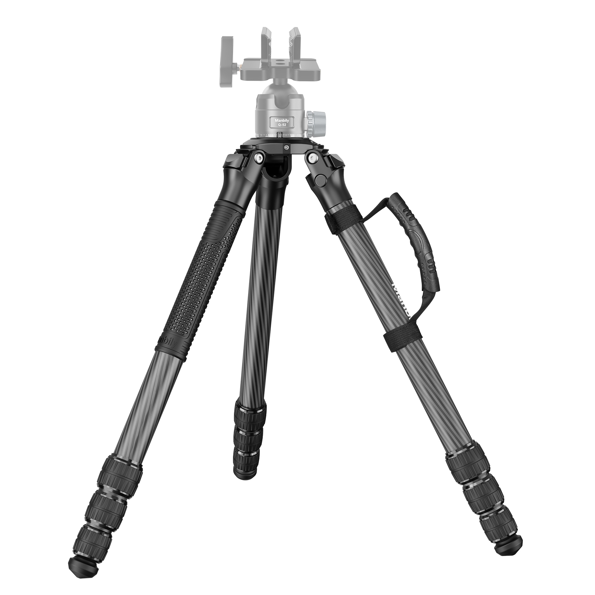 Manbily MT-364C Carbon Fiber Heavy-duty tripod, Dual Use for Hunting & Photography, 36mm Max Tube, with 75mm Platform, Tripod Only