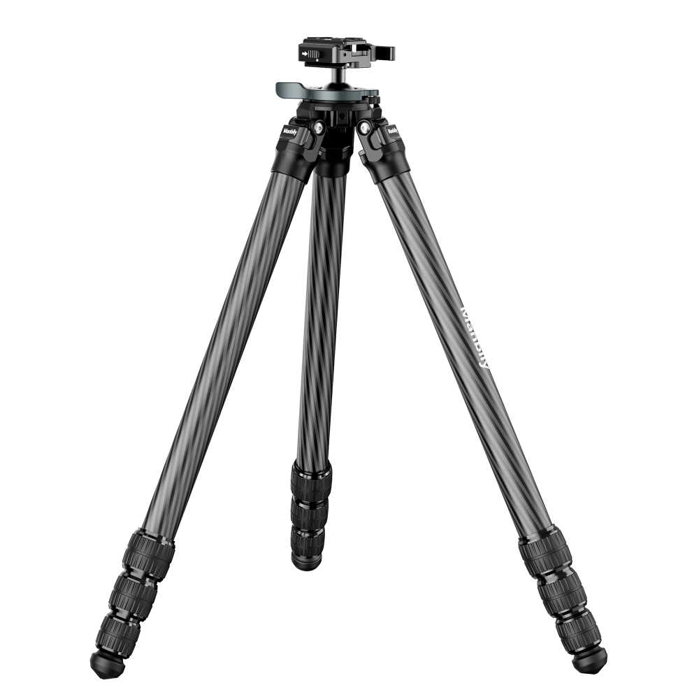 Manbily QM-324PA Carbon Fiber Hunting Tripod, Lever Lock Design, 38mm Integrated Ball Head, 32mm Max Tube, Picatinny to Arca Swiss Adapters, Max Load 44lbs