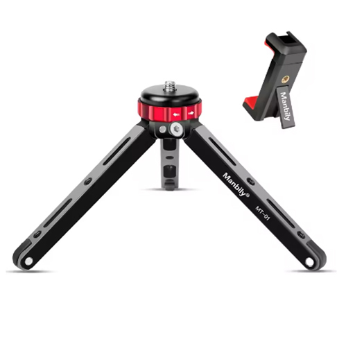 Manbily  MT-01 Camera Portable Tripod Tabletop Video Stand for Phone Camera Lightweight Phone Stabilizer Holder Accessories