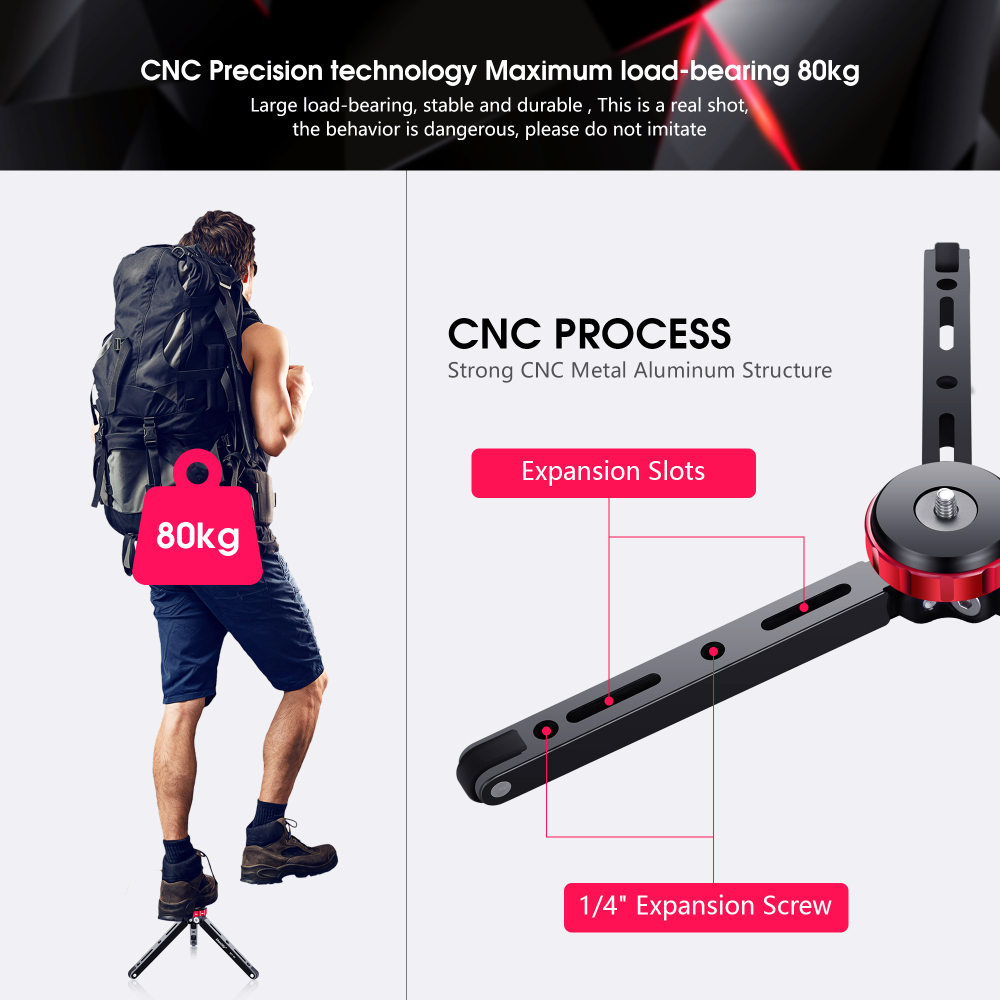 Manbily  MT-01 Camera Portable Tripod Tabletop Video Stand for Phone Camera Lightweight Phone Stabilizer Holder Accessories