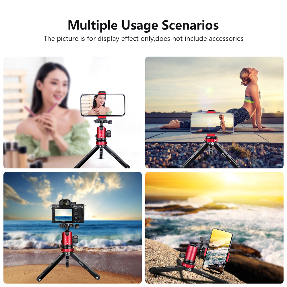 Manbily  MT-01 Camera Portable Tripod Tabletop Video Stand for Phone Camera Lightweight Phone Stabilizer Holder Accessories