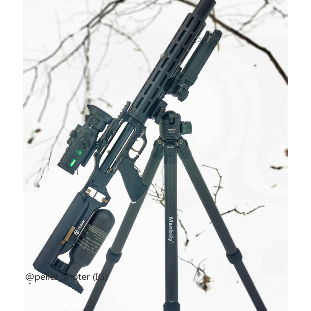 Manbily Tripod for Shooting & Camera with Picatinny to Arca Swiss Adapter 360° Ball Head Set for Hunting WZ-324PA