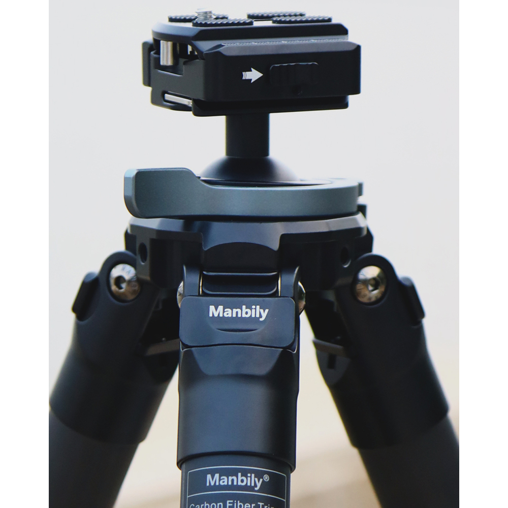 Manbily QM-Series Carbon Fiber Hunting Tripod, Lever Lock Design, 38mm/45mm Integrated Low Profile Design Ball Head, 32mm/36mm Max Tube, Picatinny to Arca Swiss Adapters, Max Load 44lbs