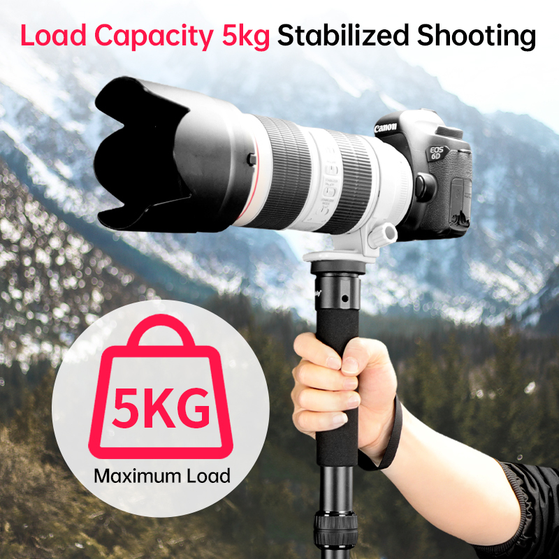 Manbily A-888 Portable Aluminum Monopod, Folded Length 31cm, Maximum Tube Diameter 32mm