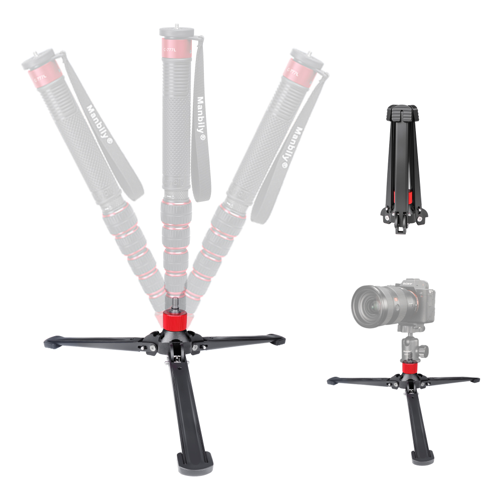 Manbily M-5 Aluminum Monopod Base with 3/8" Screw